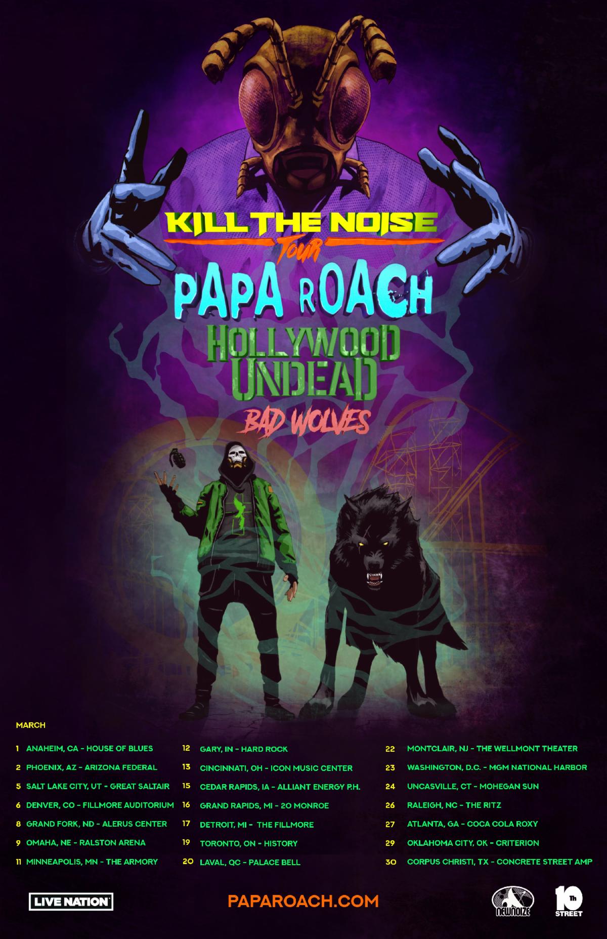 PAPA ROACH ANNOUNCE NORTH AMERICAN ‘KILL THE NOISE’ TOUR WITH SPECIAL
