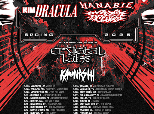 HANABIE Kim Dracula North American Co-Headline Dates Spring 2025 - Dec 2024